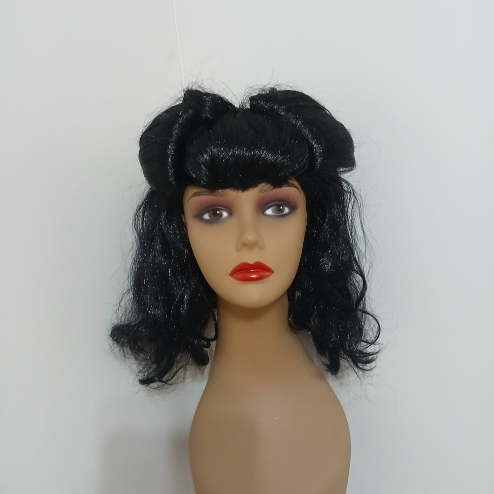 Retro Twist Wig Black Victory Rolls 1940s Pinup Cosplay